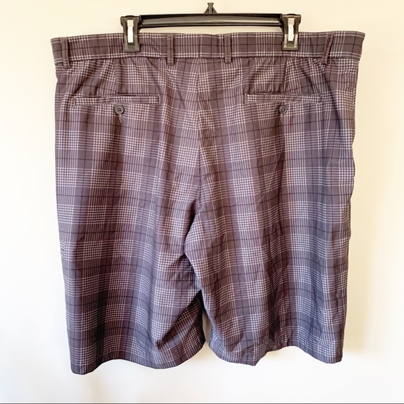 Pebble Beach Performance Grey Plaid Shorts | 42 - Picture 3 of 5